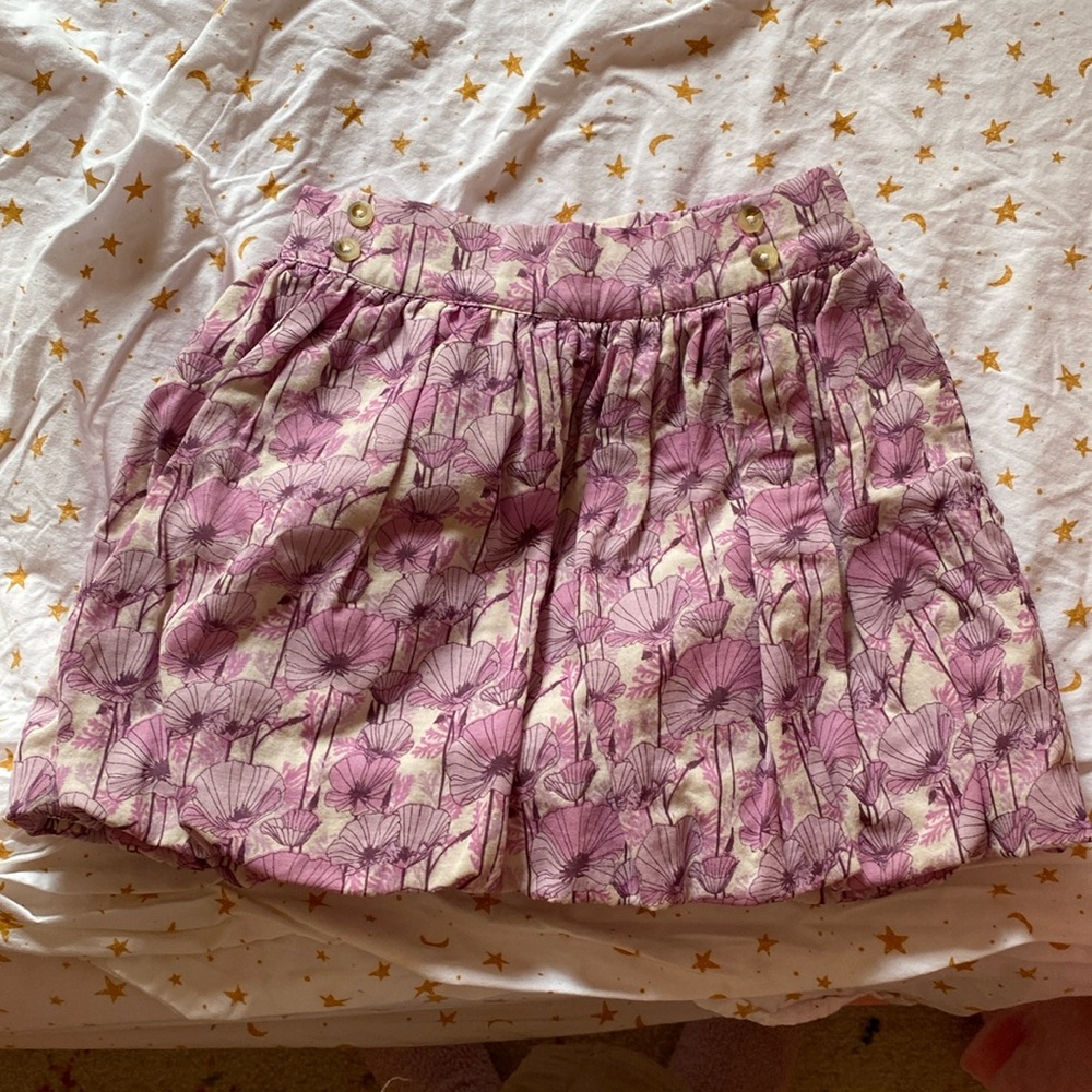 Kate Quinn poppies skirt 4T cotton gauze
